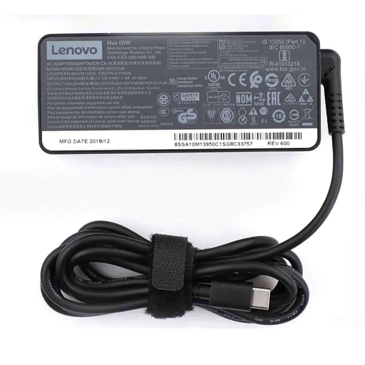 CARREGADOR LENOVO USB TYPE-C 20V 3.25A 65W LE-10