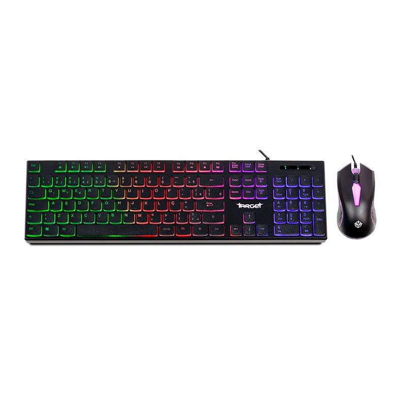 KIT TECLADO E MOUSE TGT LEOPARD 2, RAINBOW, 1200 DPI, ABNT2