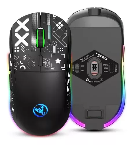 MOUSE GAMER HXSJ T90 2.4G SEM FIO (PRETO)