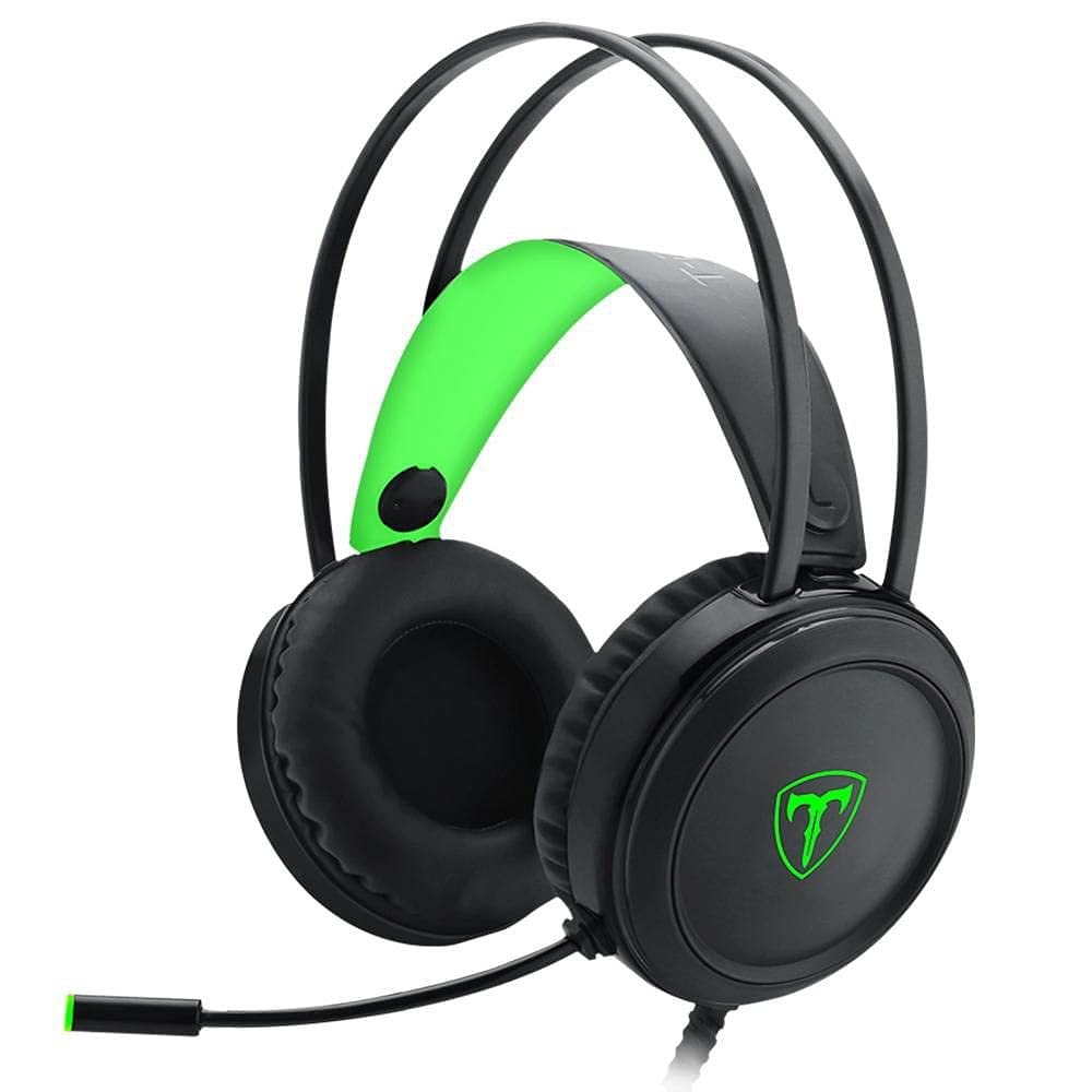 HEADSET GAMER T-DAGGER URAL, PRETO E VERDE - T-RGH202