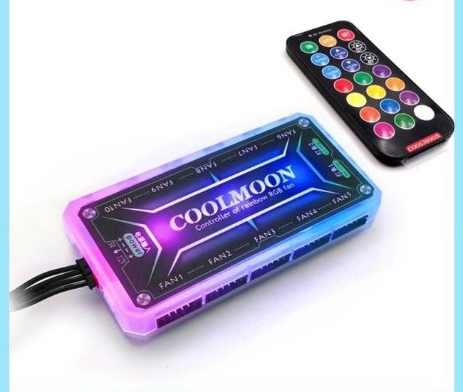 CONTROLADORA COOLMOON RGB 6PIN X 10 FANS