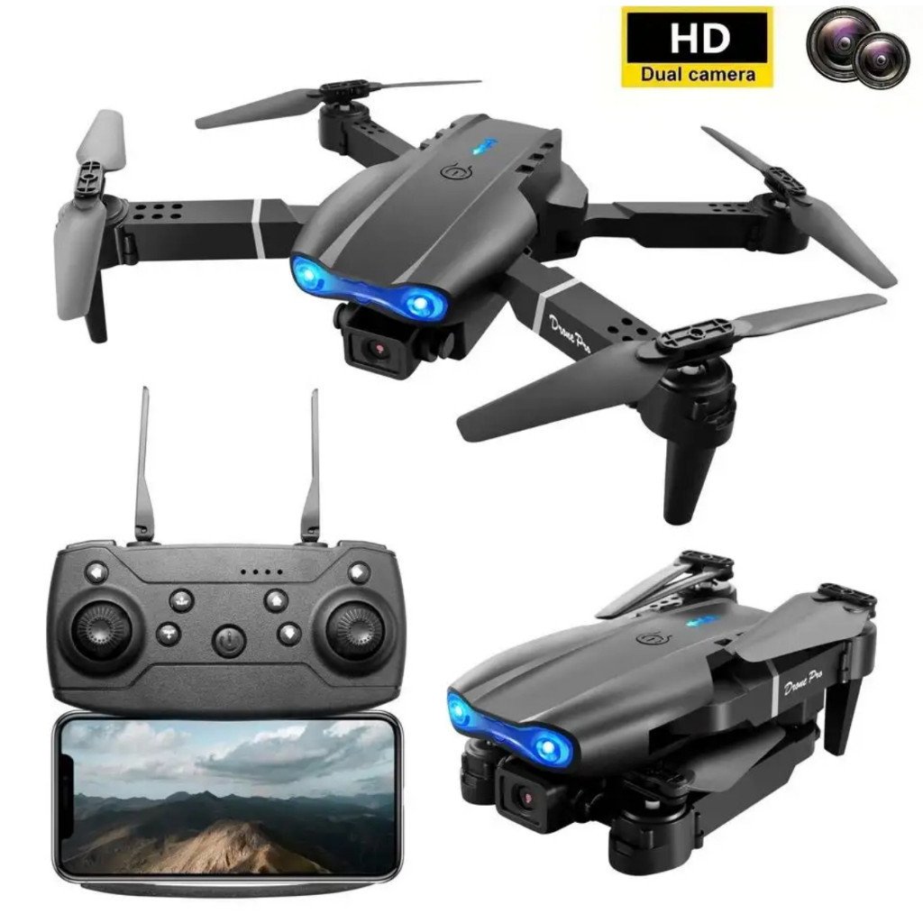 DRONE E88 PRO X1 CAMERA X1 BATERIA (PRETO)