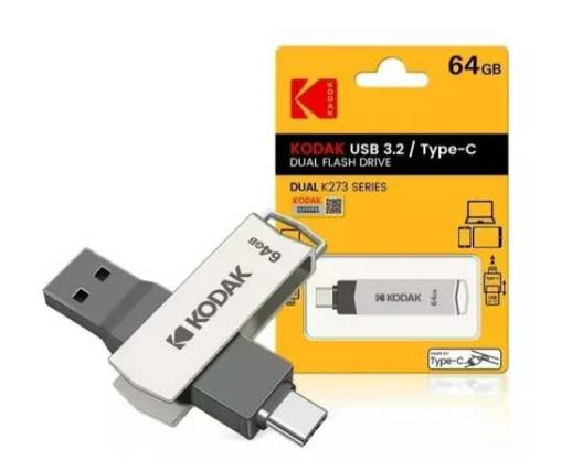 PENDRIVE KODAK DUAL FLASH K273 TYPE-C / USB 3.2 64GB