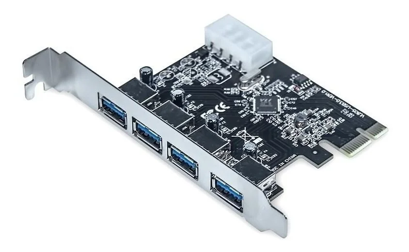 PLACA USB 3.0 PCIE 4 PORTAS COM ALIM. MOLEX