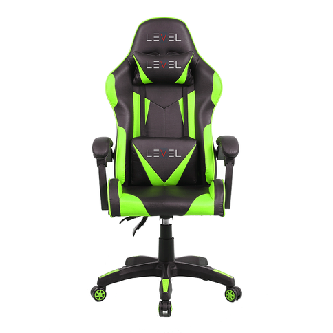 CADEIRA GAMER LEVEL LVC01DN PRETO/VERDE