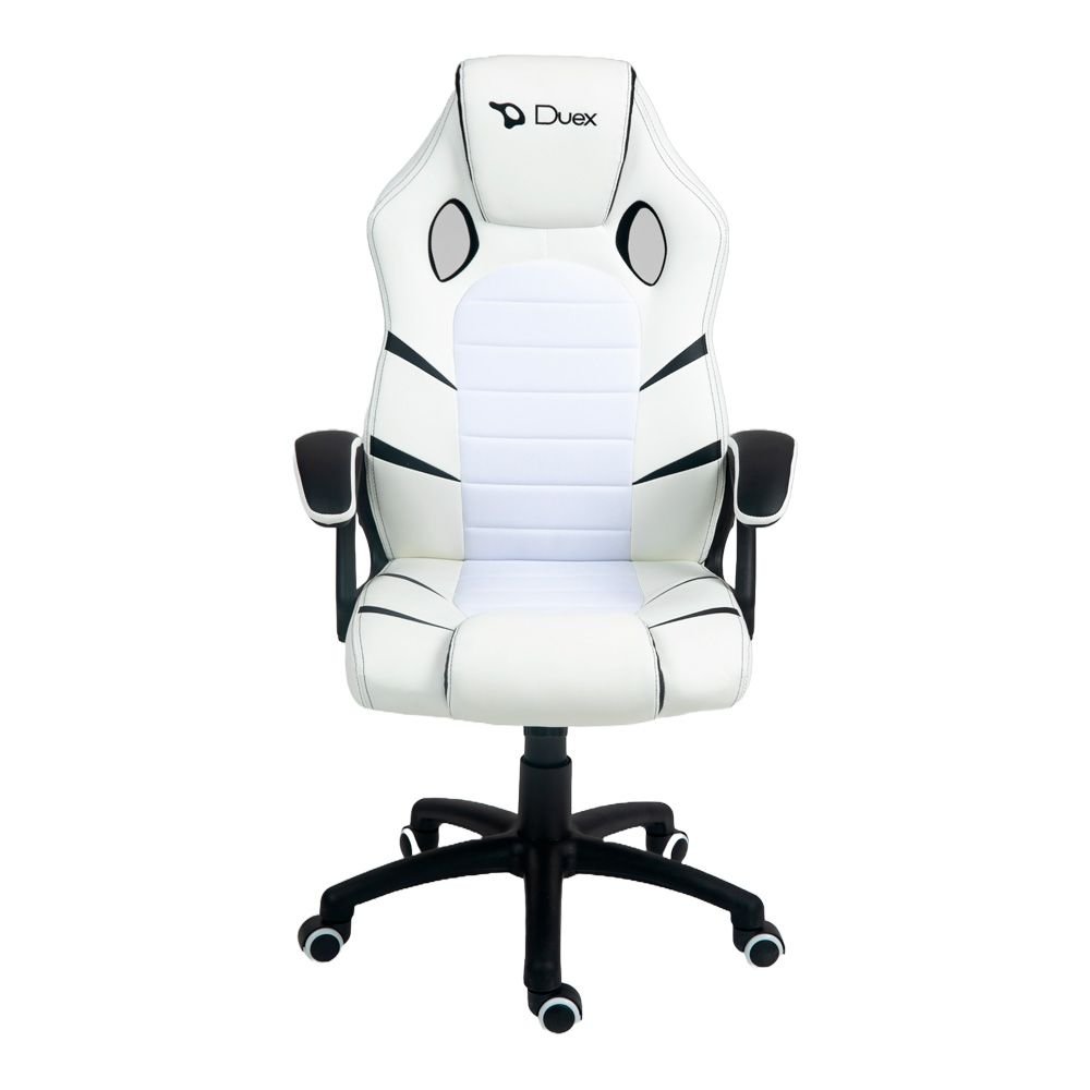 CADEIRA GAMER DUEX DX9002 - BRANCO C/ DET. EM PRETO