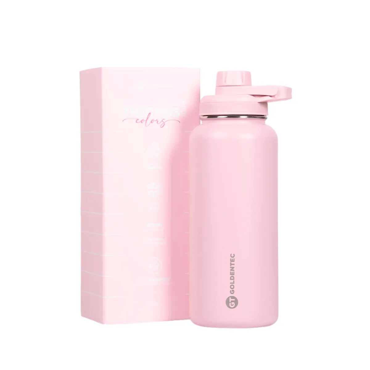 GARRAFA TERMICA 1000ML GT3 ROSA CLARO