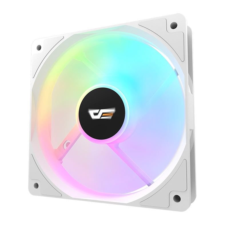 COOLER FAN AIGO DARKFLASH CL12, 120MM, LED RAINBOW, BRANCA