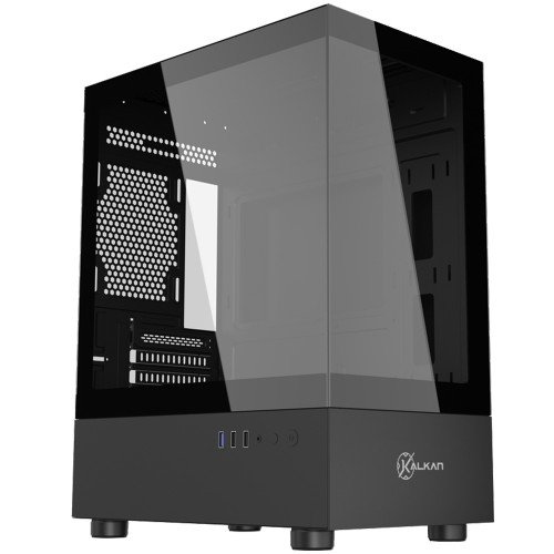 GABINETE GAMER KALKAN AVALON PRETO SEM FAN KLK00036