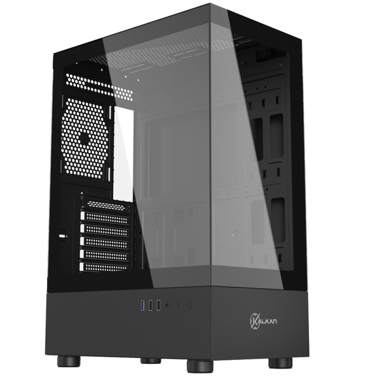 GABINETE GAMER KALKAN AVALON PRO PRETO SEM FAN KLK00037