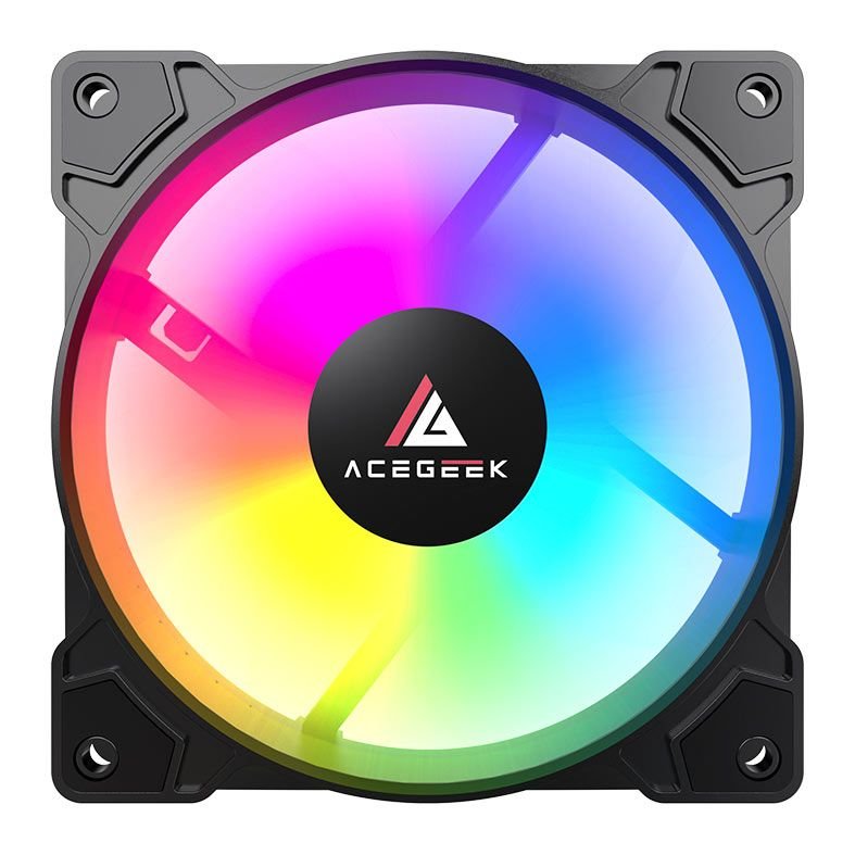 VENTOINHA ACEGEEK GLOW, ARGB, 120MM, PRETO, AG-GLOW-BK