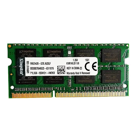 MEMORIA RAM DDR3 8GB 1600 KINGSTON NOTE 