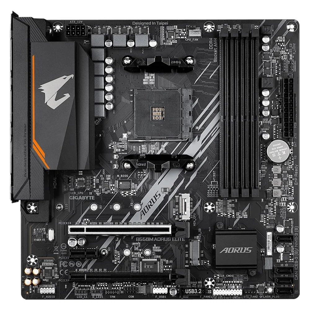 PLACA MAE GIGABYTE B550M AORUS ELITE, AMD AM4, M-ATX DDR4