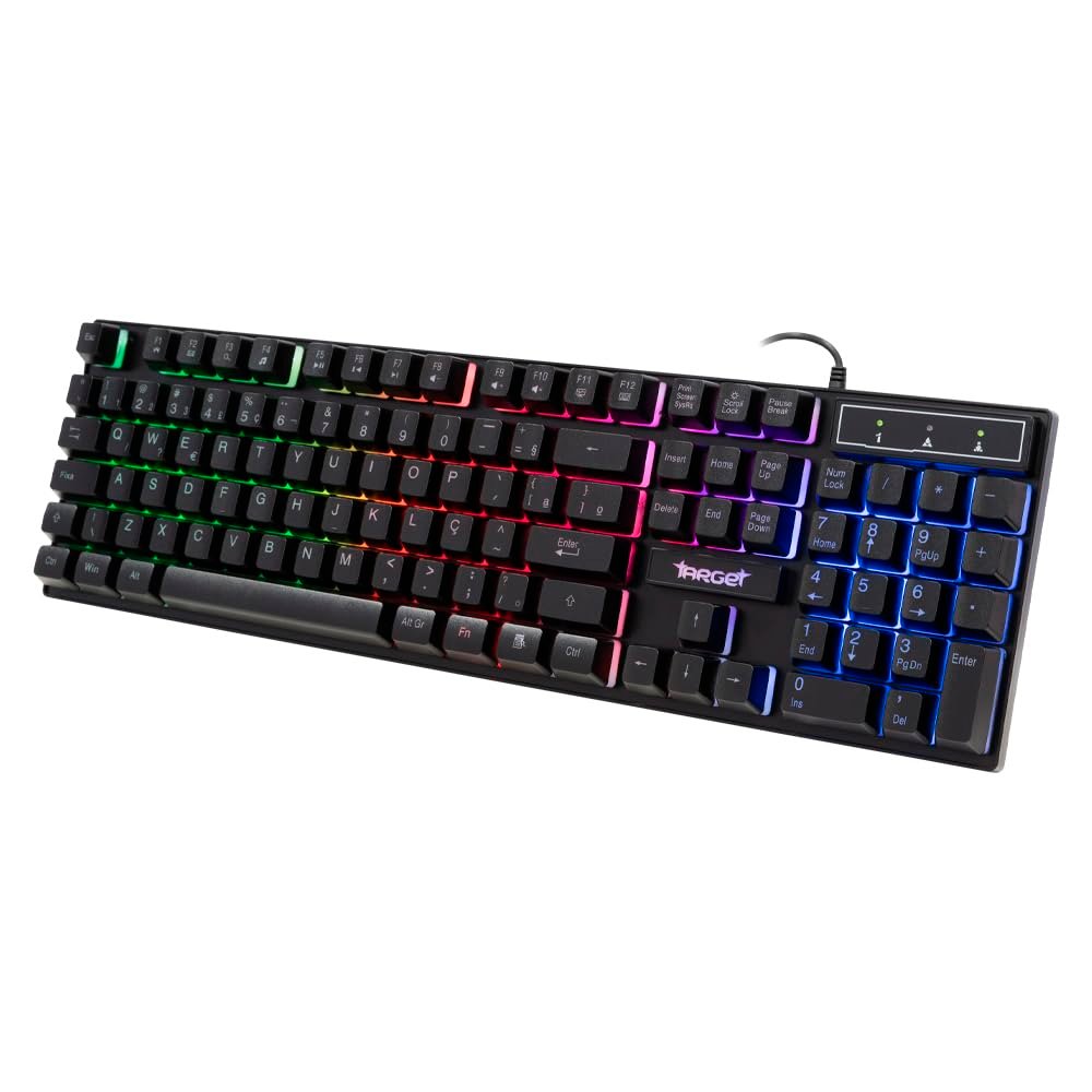 TECLADO GAMER TGT M16L, RAINBOW, ABNT2, PRETO, TGT-M16L-RBW01