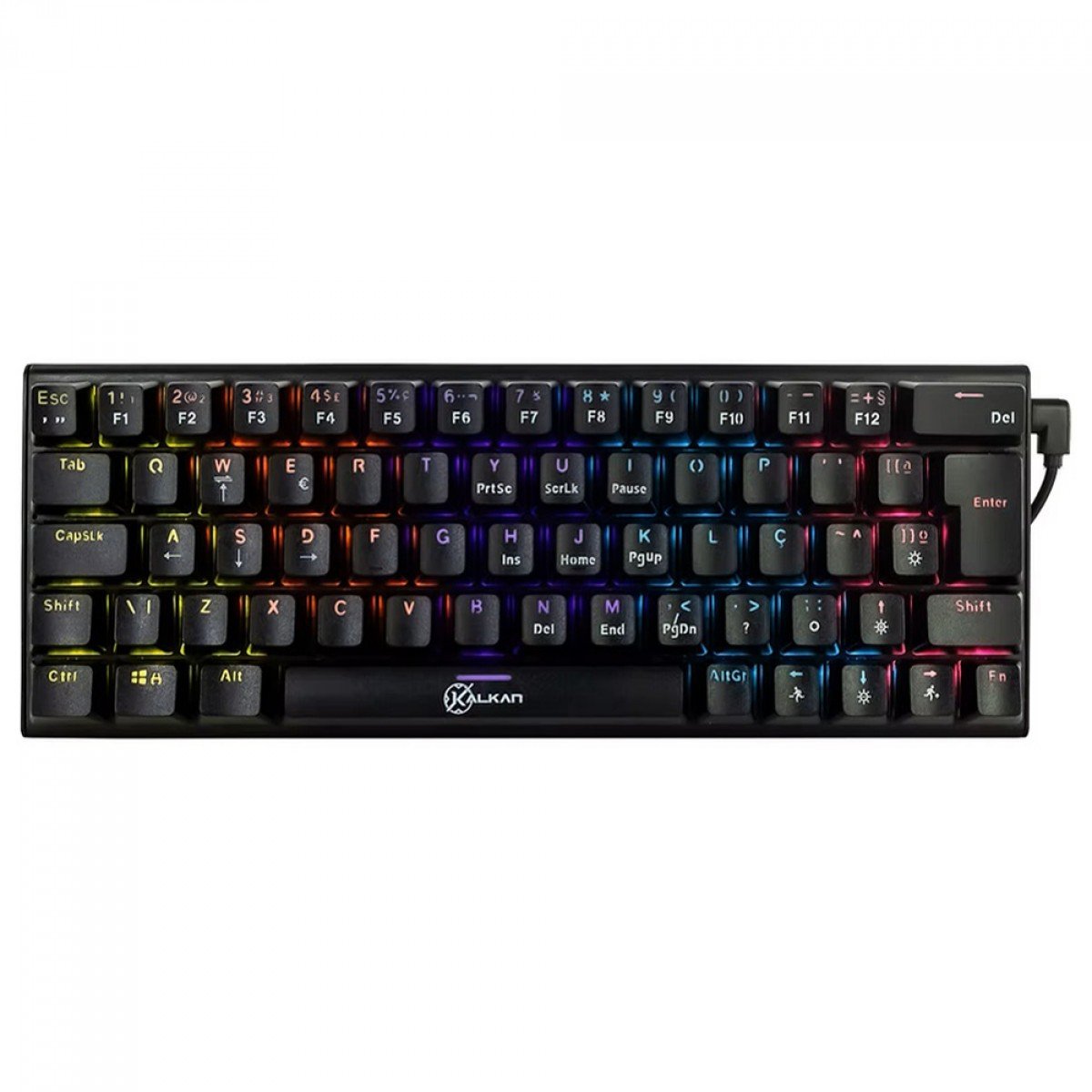 TECLADO MECANICO KALKAN LOKI 60% RAINBOW (SWITCH BROWN) KLK00015