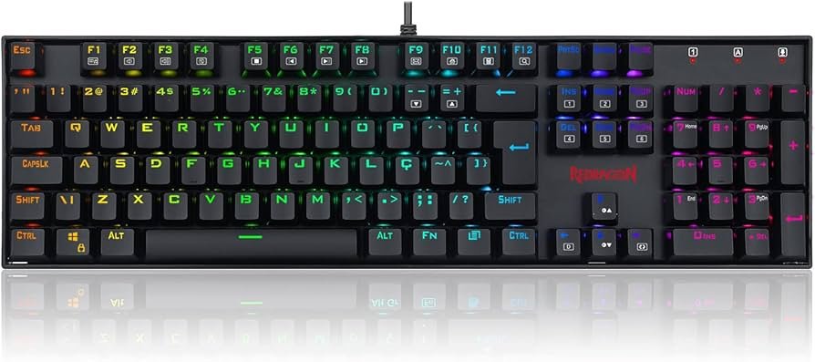 TECLADO MECANICO MITRA RGB REDRAGON PRETO (SWITCH MARROM)