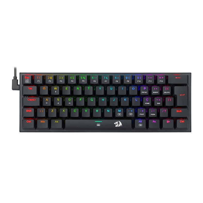 TECLADO MECANICO ANIVIA RGB REDRAGON PRETO (SWITCH MARROM)