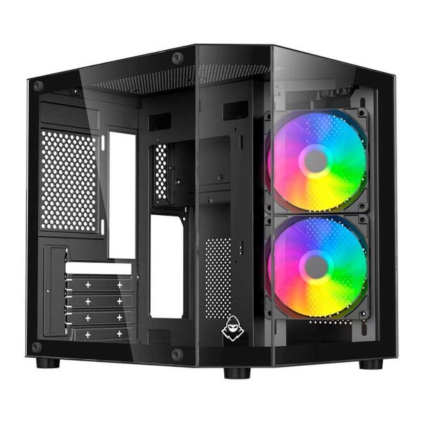 GABINETE GAMER MANCER CV700M, MINI-TOWER, COM 2 FANS, PRETO, MCR-CV700M-BK-2F