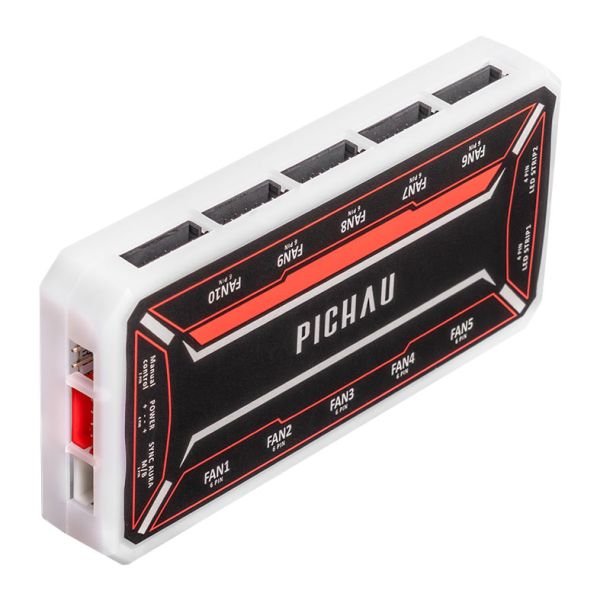 CONTROLADORA PICHAU FEATHER X6, ARGB, 10 PORTAS, 6 PINOS, PG-FTX6-BK01