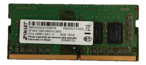 MEMORIA RAM DDR4 8GB 2666 SMART NOTEBOOK
