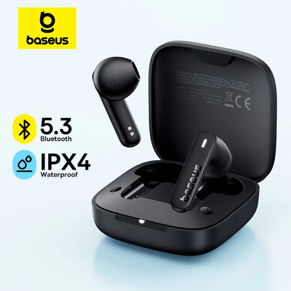 FONE BLUETOOTH BASEUS BOWIE E16 PRETO