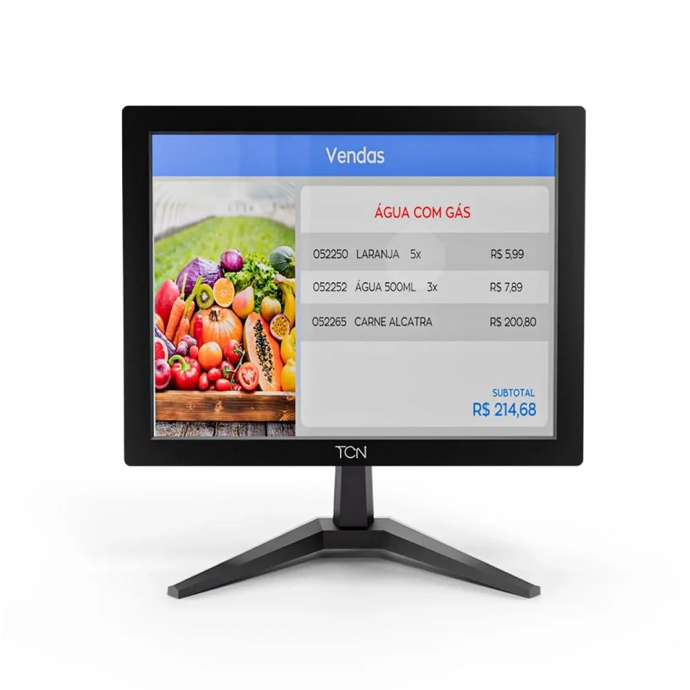 MONITOR OFFICE 15" LED HD FLAT TCN, 60HZ, 5MS