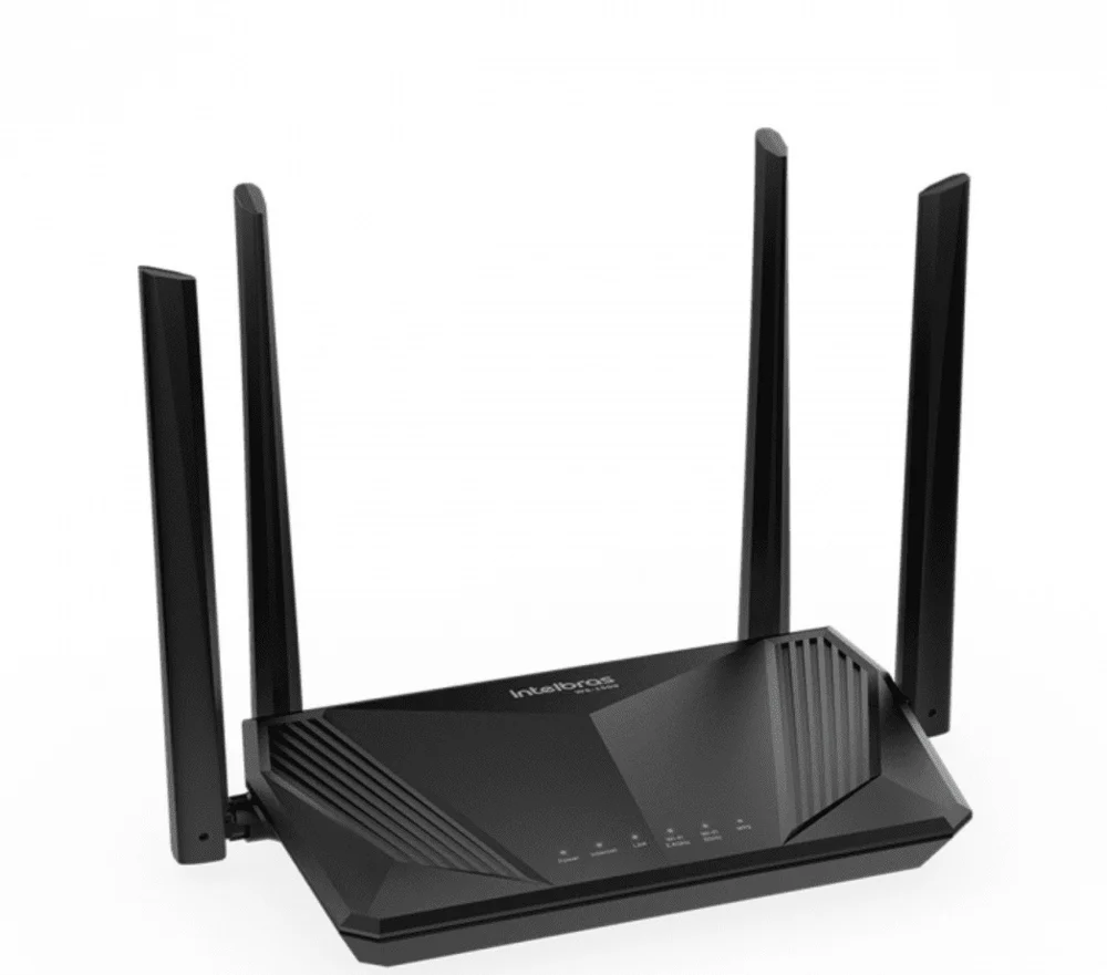 ROTEADOR WIFI 6 DUAL BAND MESH GIGABIT 4 ANTENAS INTELBRAS W6-1500 COR PRETO