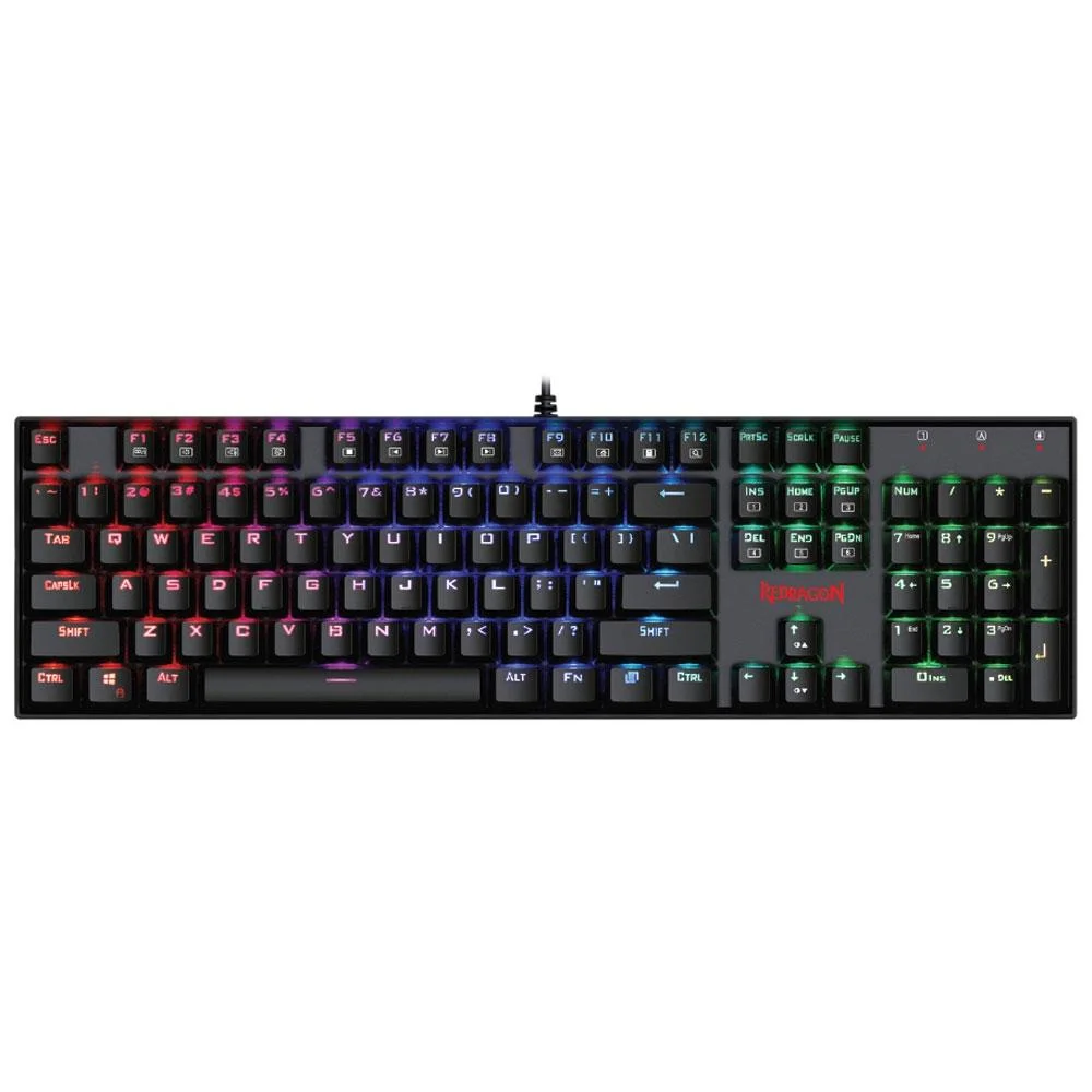 TECLADO MECANICO MITRA RGB REDRAGON PRETO (SWITCH VERMELHO)