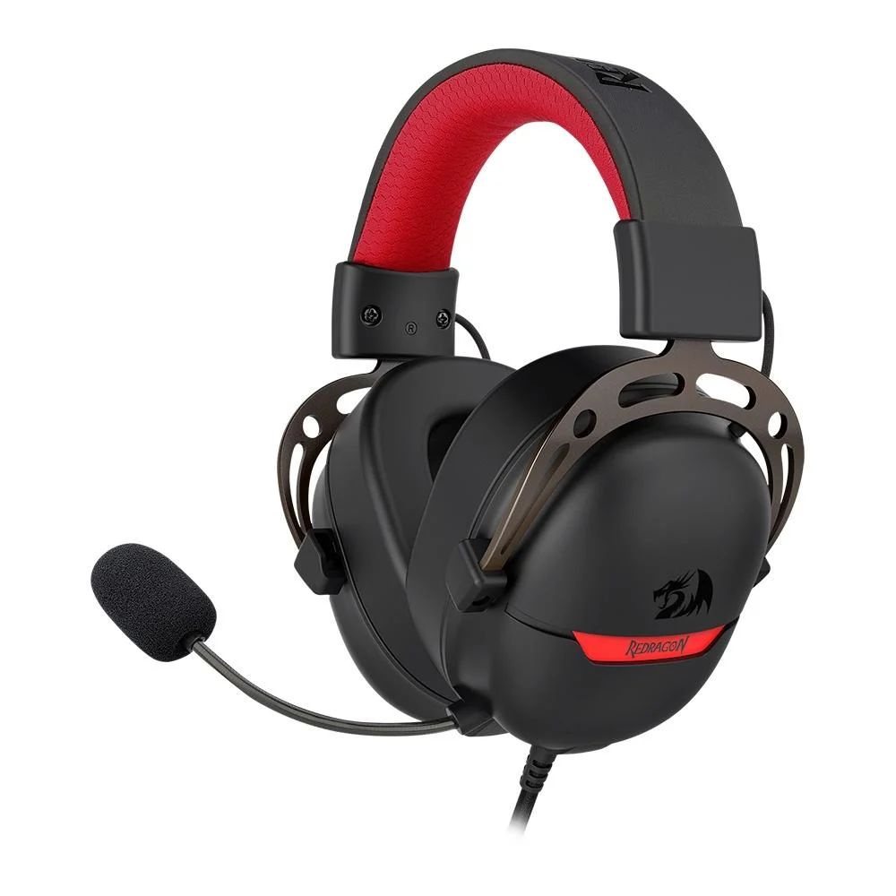 HEADSET GAMER AURORA H376BR USB 7.1 REDRAGON (PRETO)