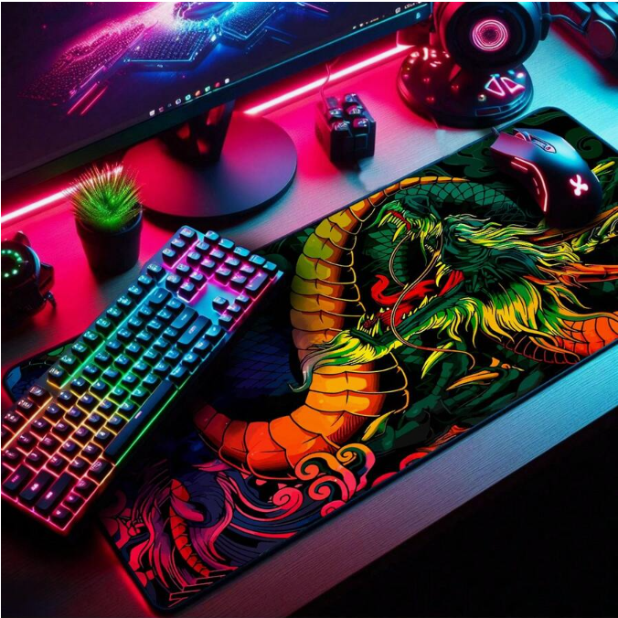 MOUSEPAD DRAGÃO JAPONES VERDE - 4115 (80X40)