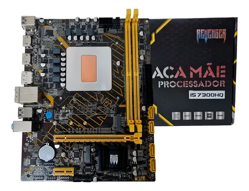 KIT PLACA MÃE REVENGER DDR4 + PROCESSADOR INTEGRADO CORE I5 7300HQ 