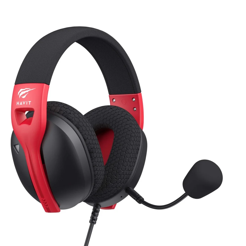 HEADSET GAMER HAVIT FUXI H5D RGB, 50MM, P3, PRETO E VERMELHO - FUXI-H5D BLACK/RED