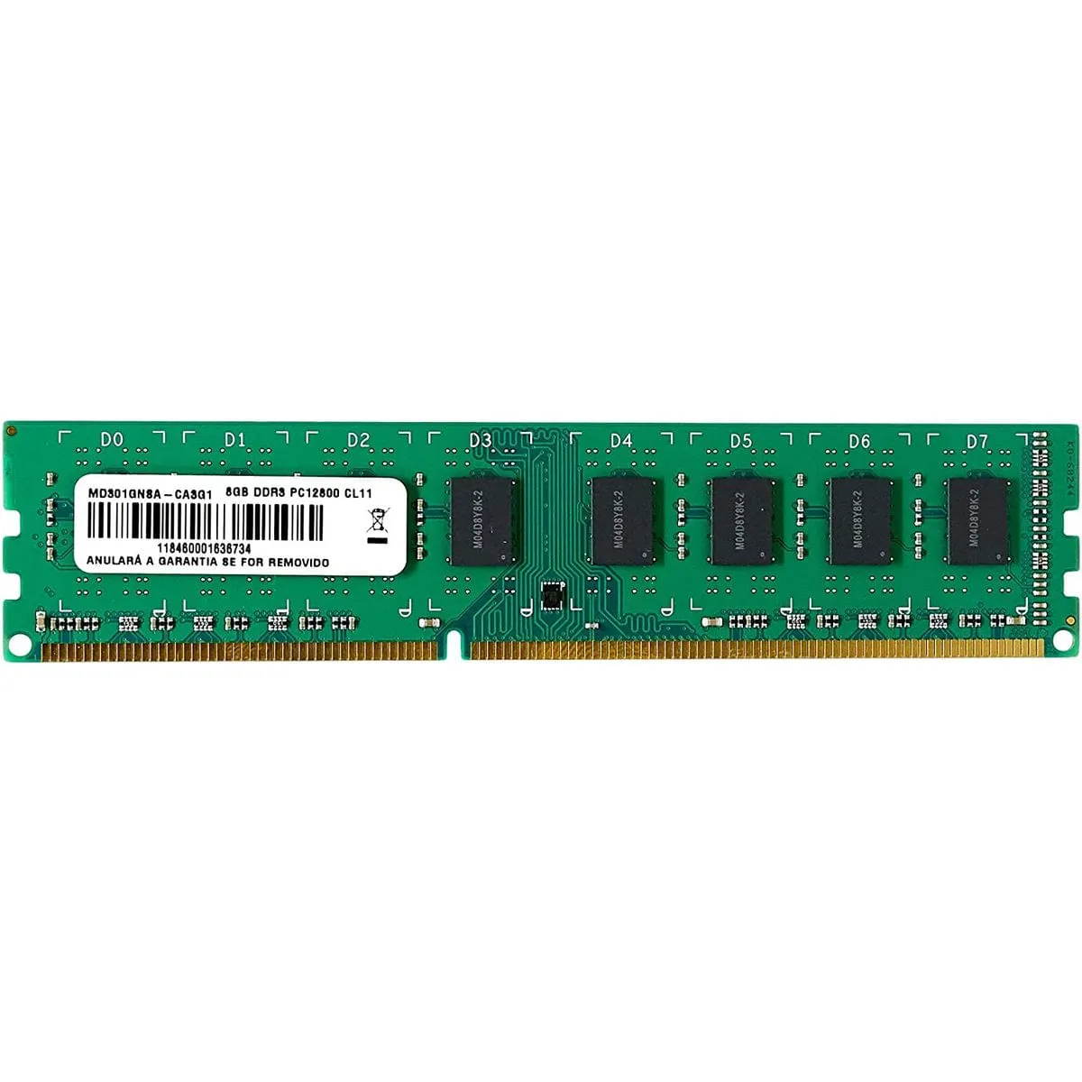 MEMORIA RAM DDR3 8GB 1600 MULTILASER MM810BU3