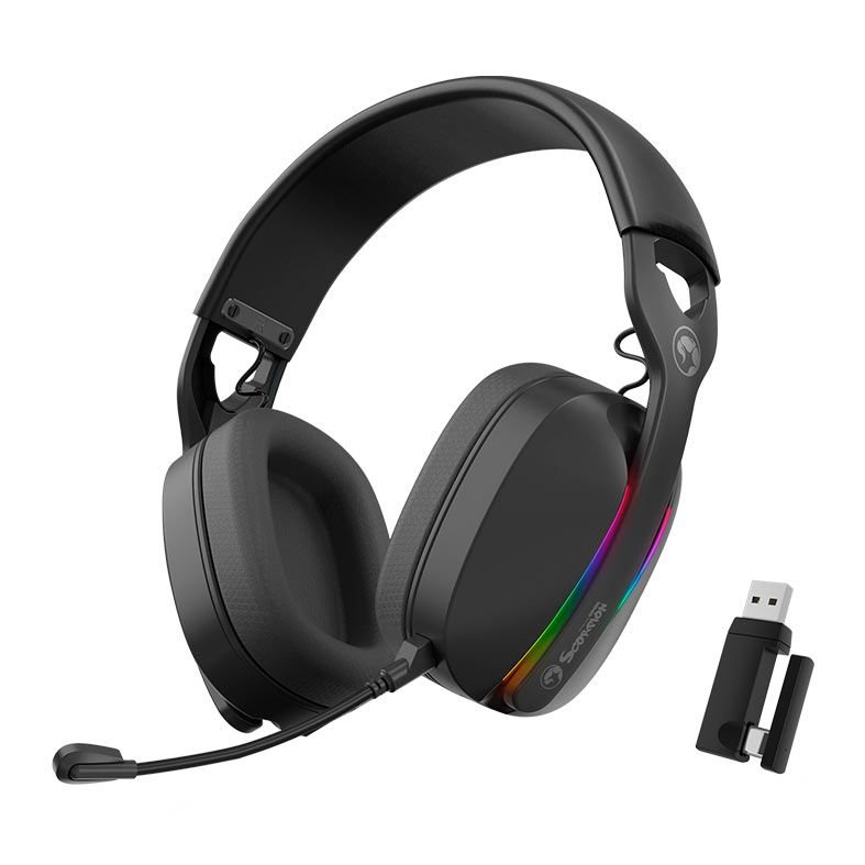 HEADSET GAMER MARVO PULZ 70W, RGB, DRIVERS, TRI-MODE, PRETO, HG9086W-BK
