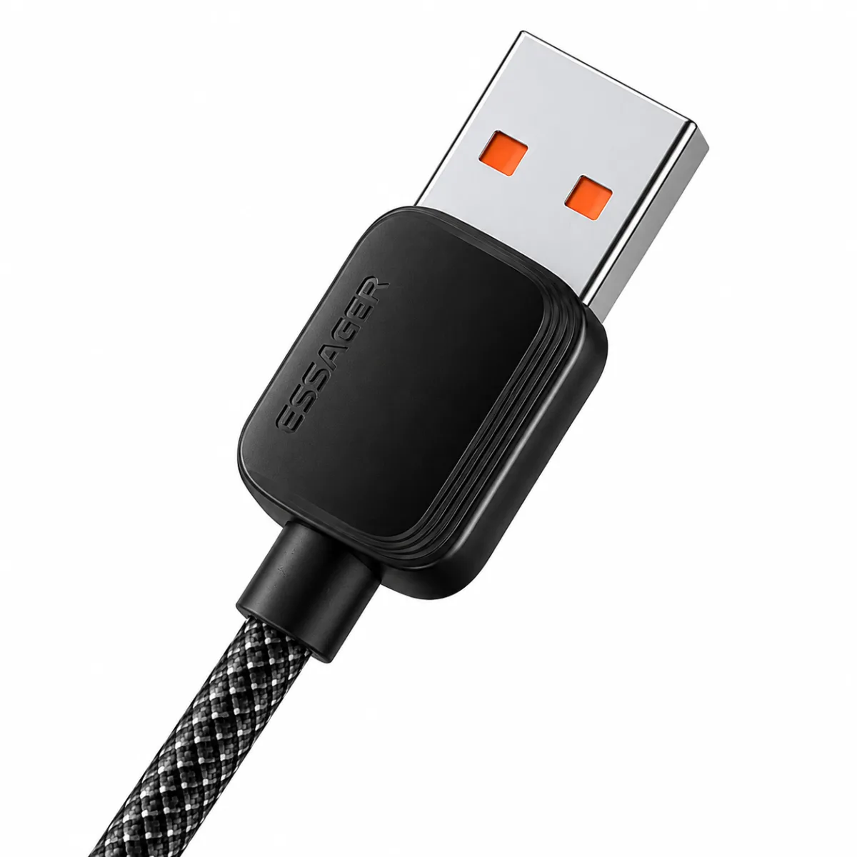 CABO CARREGADOR COM FONTE USB A P/ USB C ESSAGER 20W 1M - PRETO — imagem 2