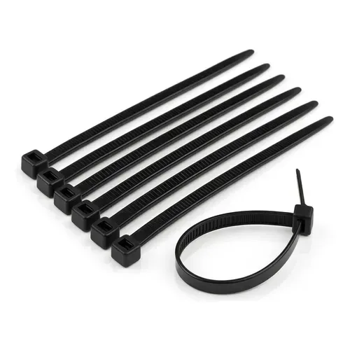 ABRAÇADEIRA DE NYLON 3.6X150MM 100 UNDS PRETO/BRANCO — imagem 1