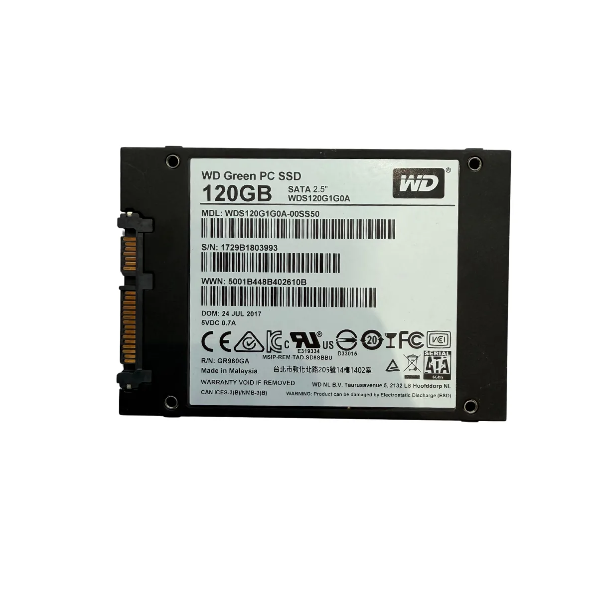 SSD 120GB WD, SATA 3 (SN)