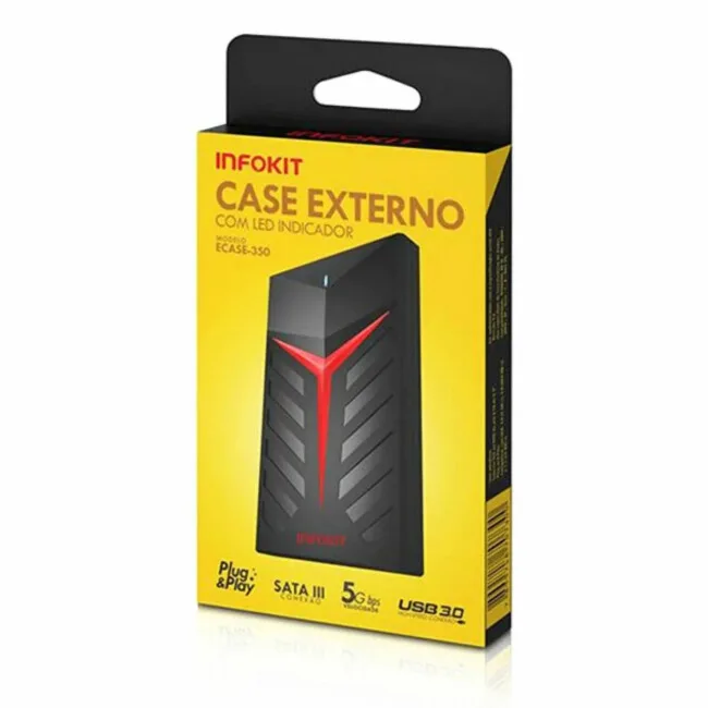 CASE HD/SSD USB 3.0 INFOKIT ECASE-350 (PRETO)