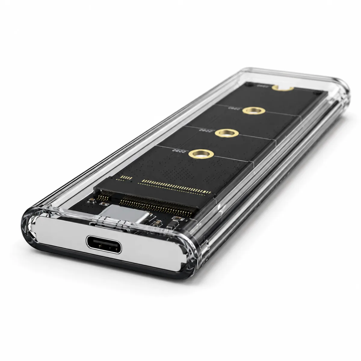 CASE M.2 SATA USB 3.0 - TRANSPARENTE