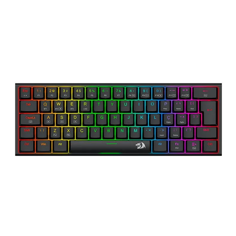 TECLADO MECANICO ANIVIA PRO SEM FIO RGB REDRAGON PRETO K614RGB-PRO (SWITCH MARROM) — imagem 1