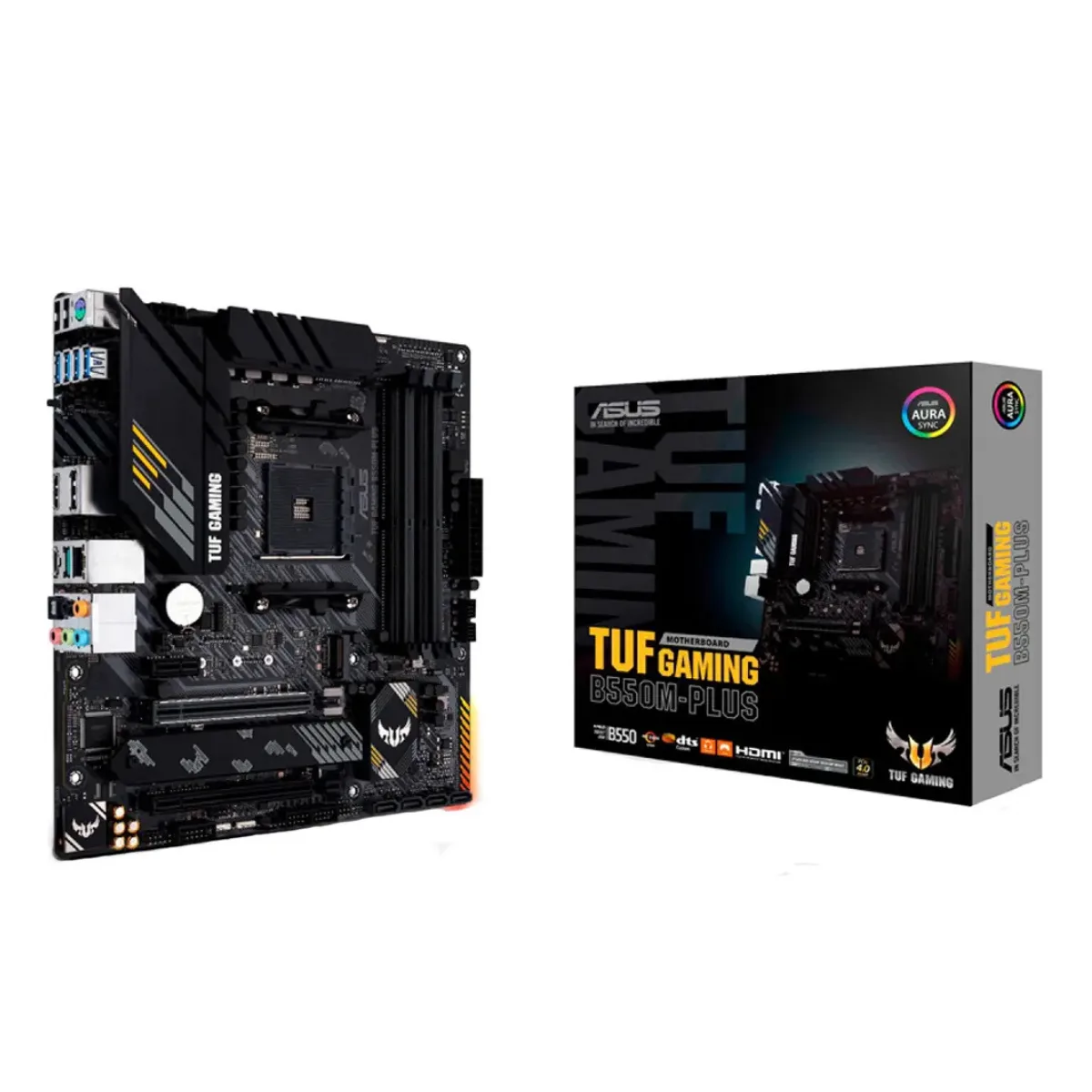 PLACA MÃE ASUS TUF GAMING B550M-PLUS, AMD AM4, MATX RGB DDR4 — imagem 1
