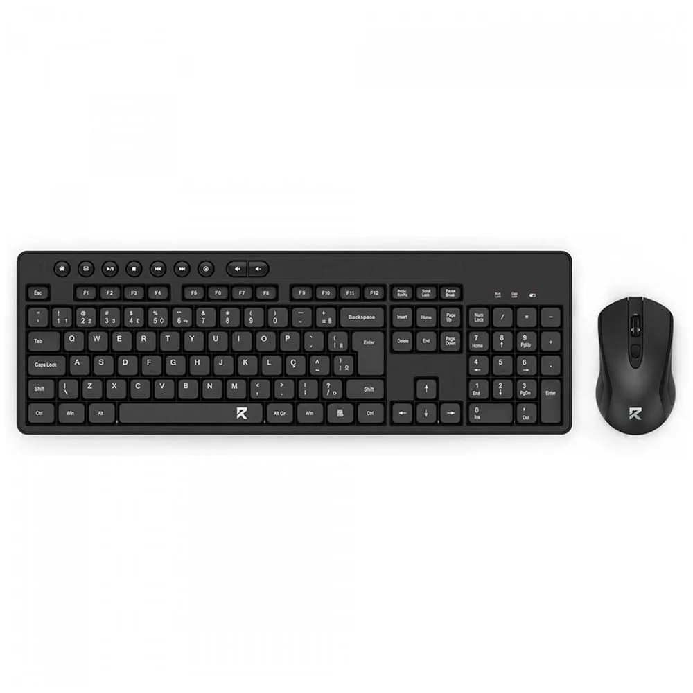 COMBO TECLADO + MOUSE REDRAGON PRETO SEM FIO BS-7094 — imagem 4