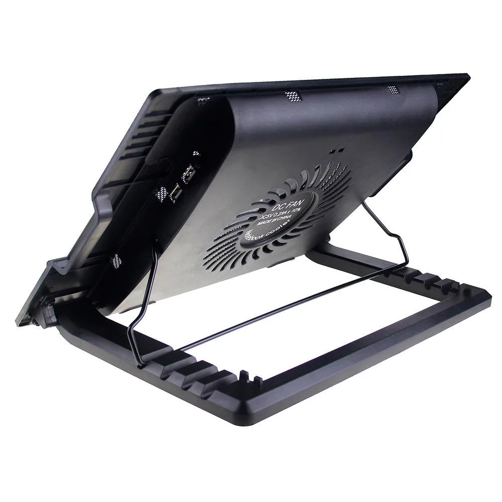 BASE COM COOLER PARA NOTEBOOK RISE MODE, GALAXY BLACK X6, LED 