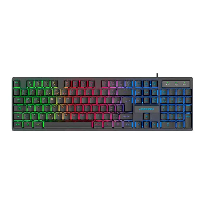 COMBO GAMER ACEGEEK THUNDER 4IN1, TECLADO, MOUSE, MOUSEPAD, HEADSET, AG-THUNDER-COMBO-BK