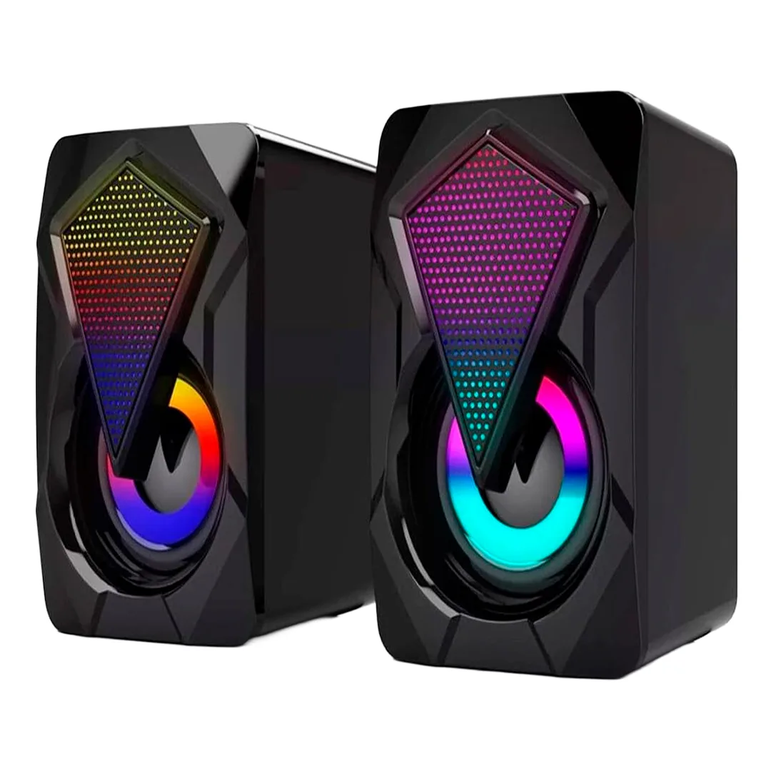 CAIXA DE SOM RGB SPEAKERS MULTIMÍDIA USB 2.0 6W RO800 KNUP