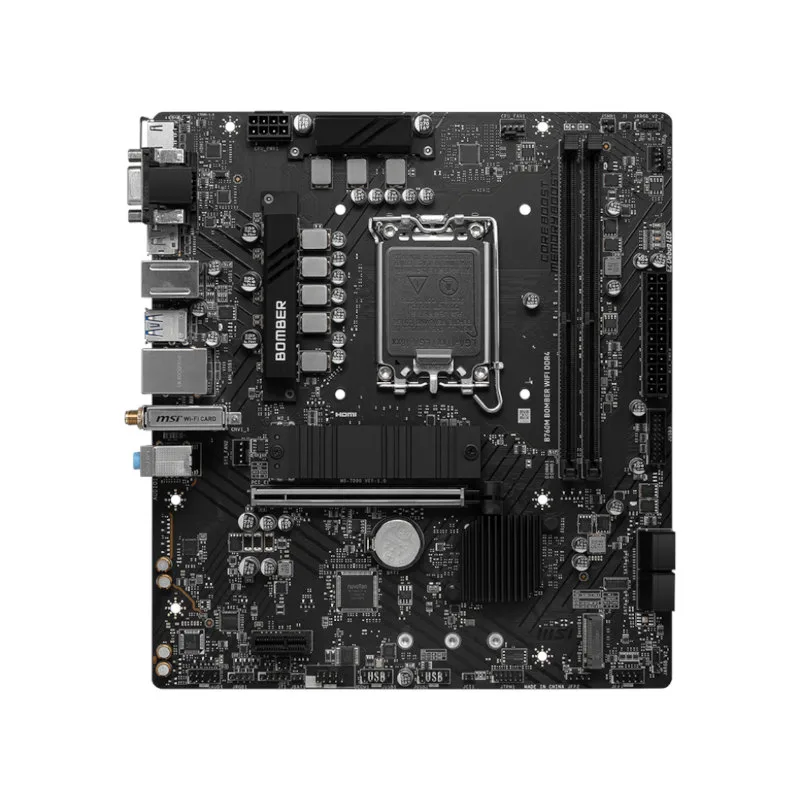 PLACA MAE MSI B760M BOMBER WIFI, DDR4, LGA 1700, M-ATX, B760M-WIFI