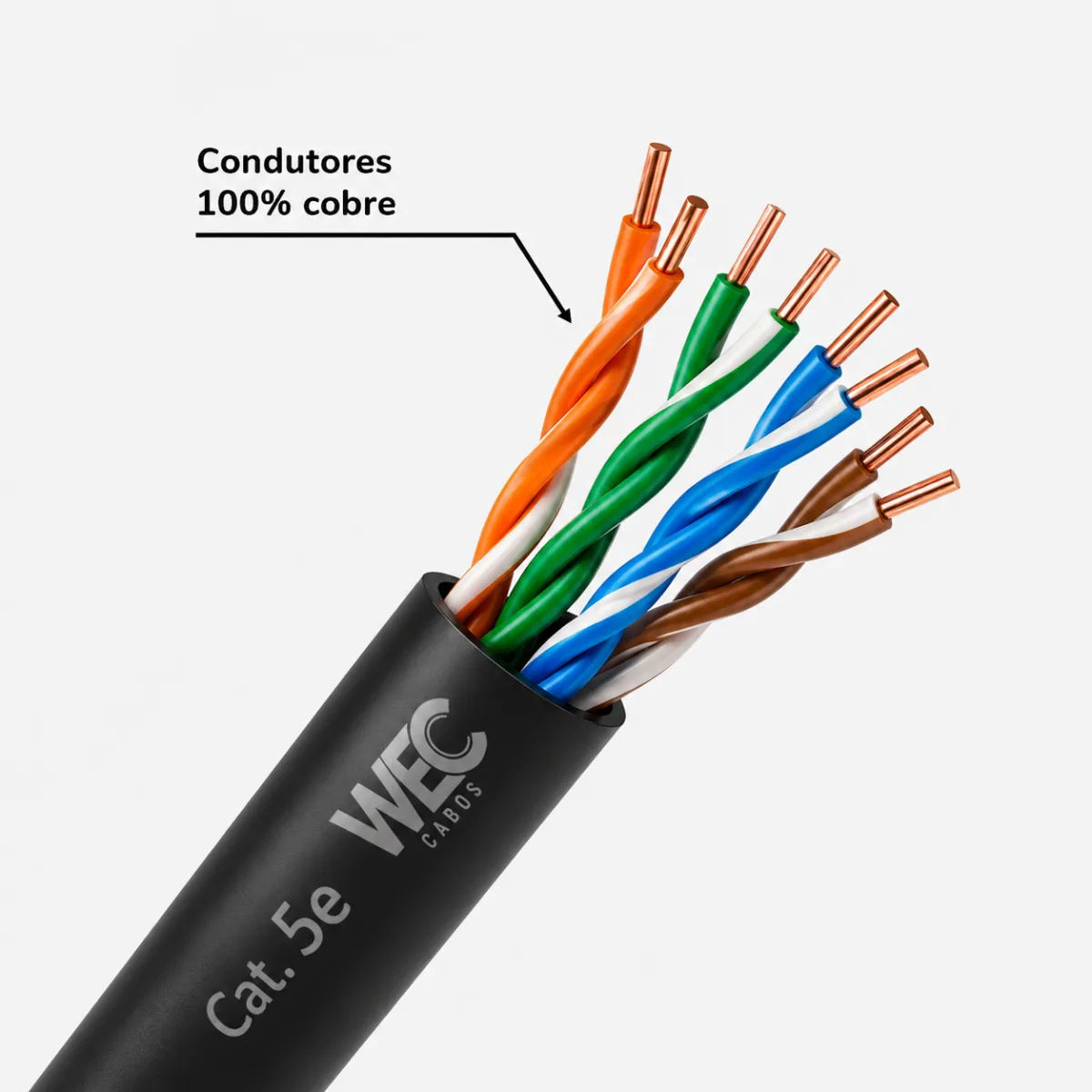 CABO DE REDE CAT5E WEC 100% COBRE P/ METRO