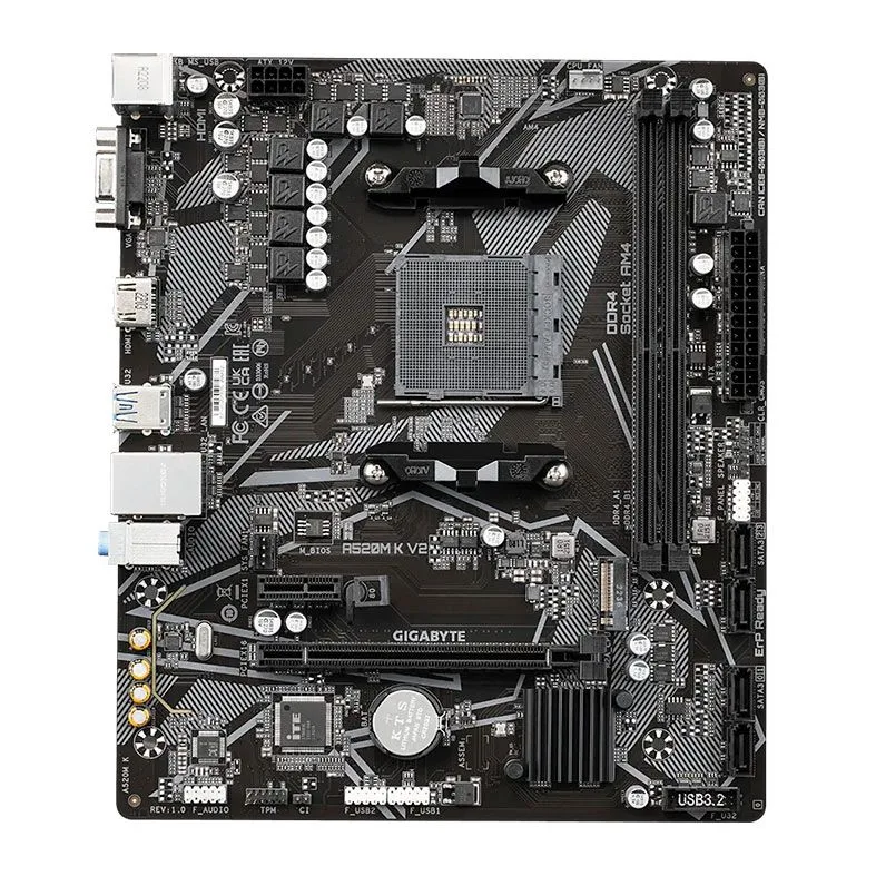 PLACA MAE GIGABYTE A520M K V2, DDR4, AM4, M-ATX, A520M-K-V2
