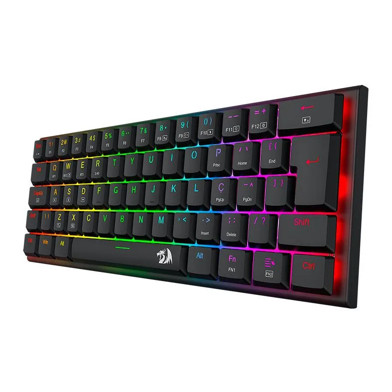 TECLADO MECANICO ANIVIA PRO SEM FIO RGB REDRAGON PRETO K614RGB-PRO (SWITCH MARROM) — imagem 2