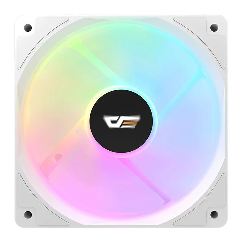 COOLER FAN AIGO DARKFLASH CL12, 120MM, LED RAINBOW, BRANCA